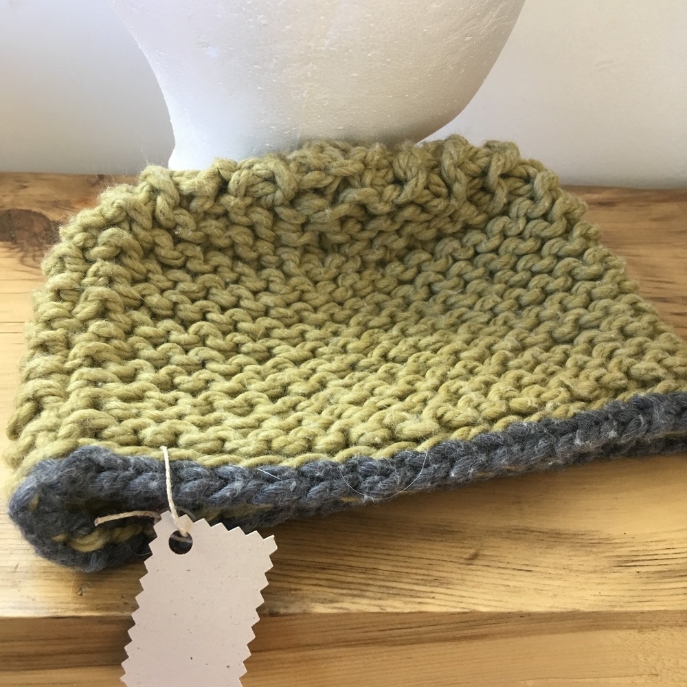 Toddler soft hand knit hat